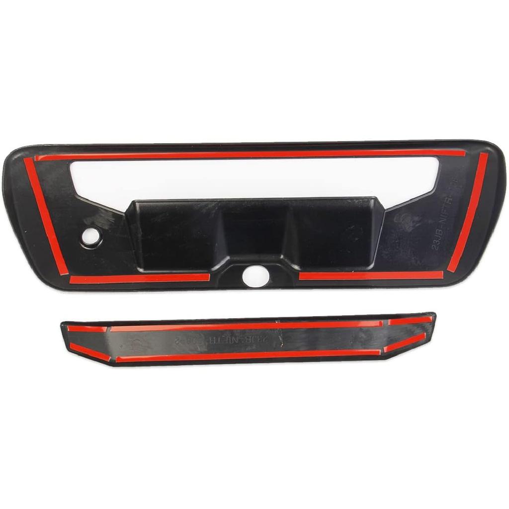 Korlot Carbon Fiber Car Rear Trunk Door Handle Cover Trim for Nissan Frontier 2022-2026