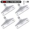 10MM Ball Stud Mounting Bracket for Universal Gas Spring Struts Lift Support Shock Prop Steel  2 Pack 4 Pack