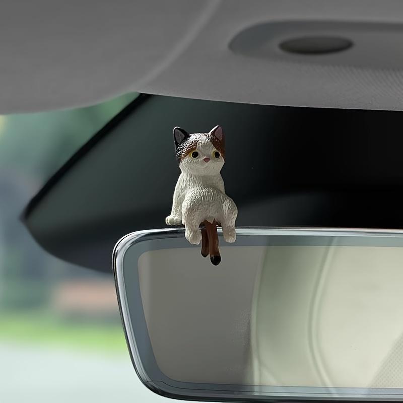 4PCS Car ornament, cute cat, lazy cat, lazy cat, center console screen decoration ornament, rearview mirror, reclining doll