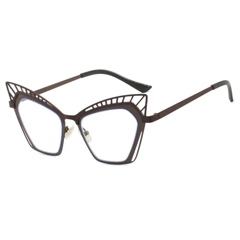 Vintage Anti Blue Light Optical Glasses Oversized Women Luxury Brand Designer Myopia Customize Prescription Eye Glasses Frames