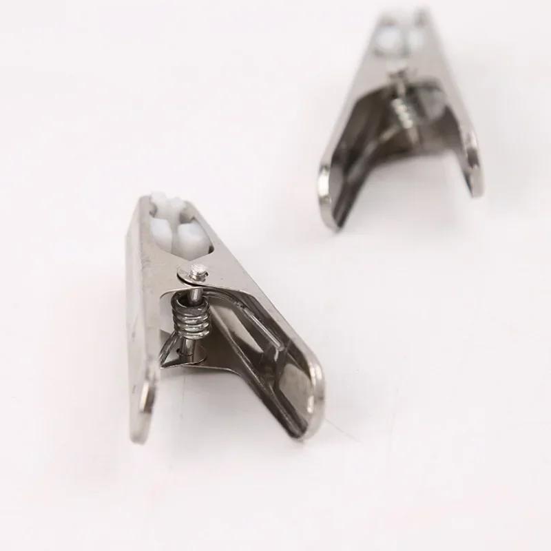 1Pc Multipurpose Stainless Steel Clips with Plastic Sheet Clothing Clamps Sealing Clip Household Clothespin Metal Clothespins