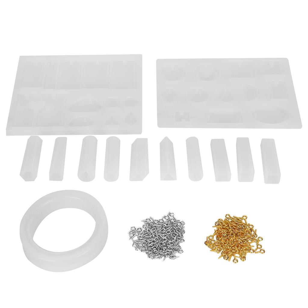 Jewelry Pendant Silicone Molds DIY Casting Molds Screw Eye Pin Kit Jewelry Making Accessory
