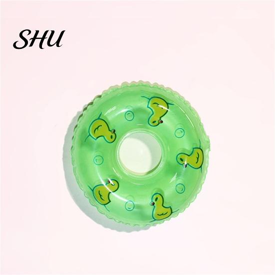 Dollhouse Miniature 2Pcs Swim Ring Realistic Good Sealing PVC Cute Ornaments Mini Doll Swimming Ornament for Gift DIY Materials