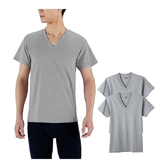 GUNZE Inner Shirt G.T.HAWKINS BASIPACKT-SHIRT 100% Cotton V-neck T-shirt Set of 2 HK10152 Men s