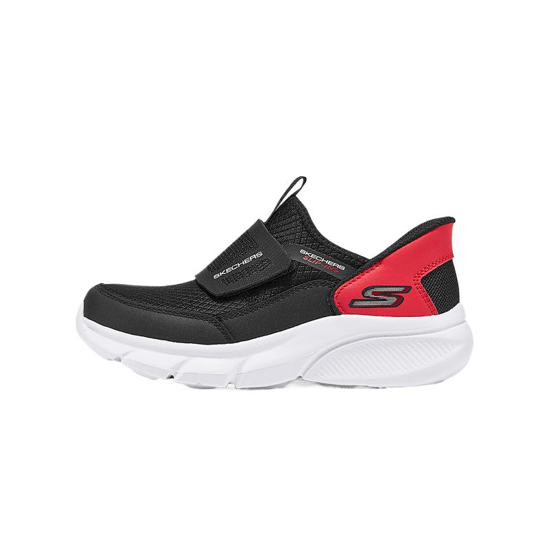 Skechers Boys Casual Shoes Simple Fashion Comfortable Trendy Kids sneaker Black 403891L-BKRD 28.5