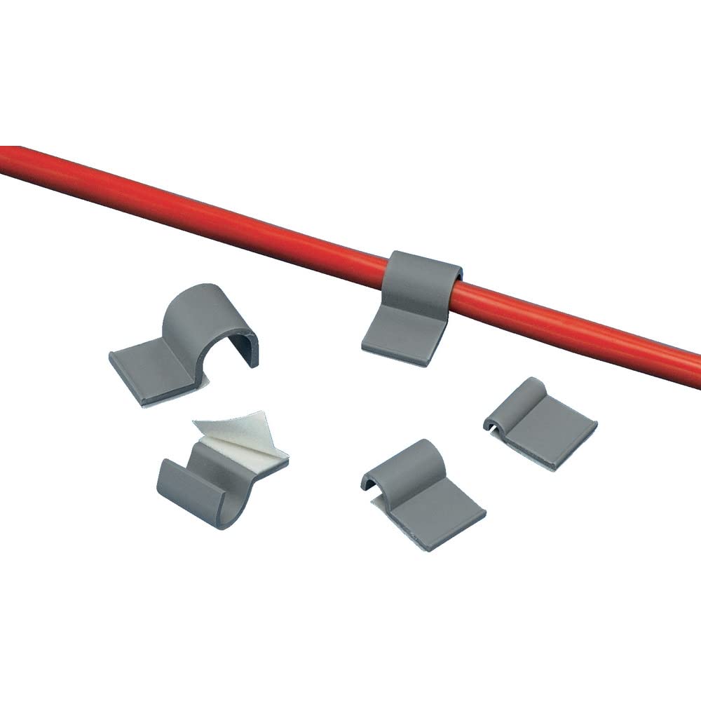 

Panduit Cord Clip with Rubber Adhesive, Gray, A1C12-A-C8