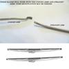 12in/30.48cm Front  Wiper Blades Stainless Steel Polished Silver  for Car Windscreen Wiper Blades Car Parts