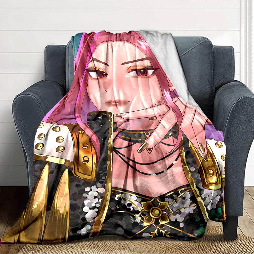 1pc KPop Demon Hunters MIRA3 Blanket, Gift, for Men and Women, Soft Blanket, Good for Sofa Bed Couch Travel, Lightweight Flannel Blanket