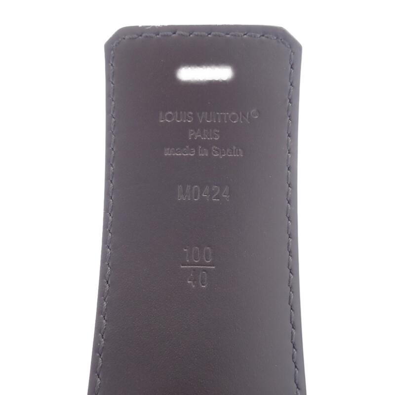 LOUIS VUITTON  M0424S 40 Monogram belt black Calfskin mens