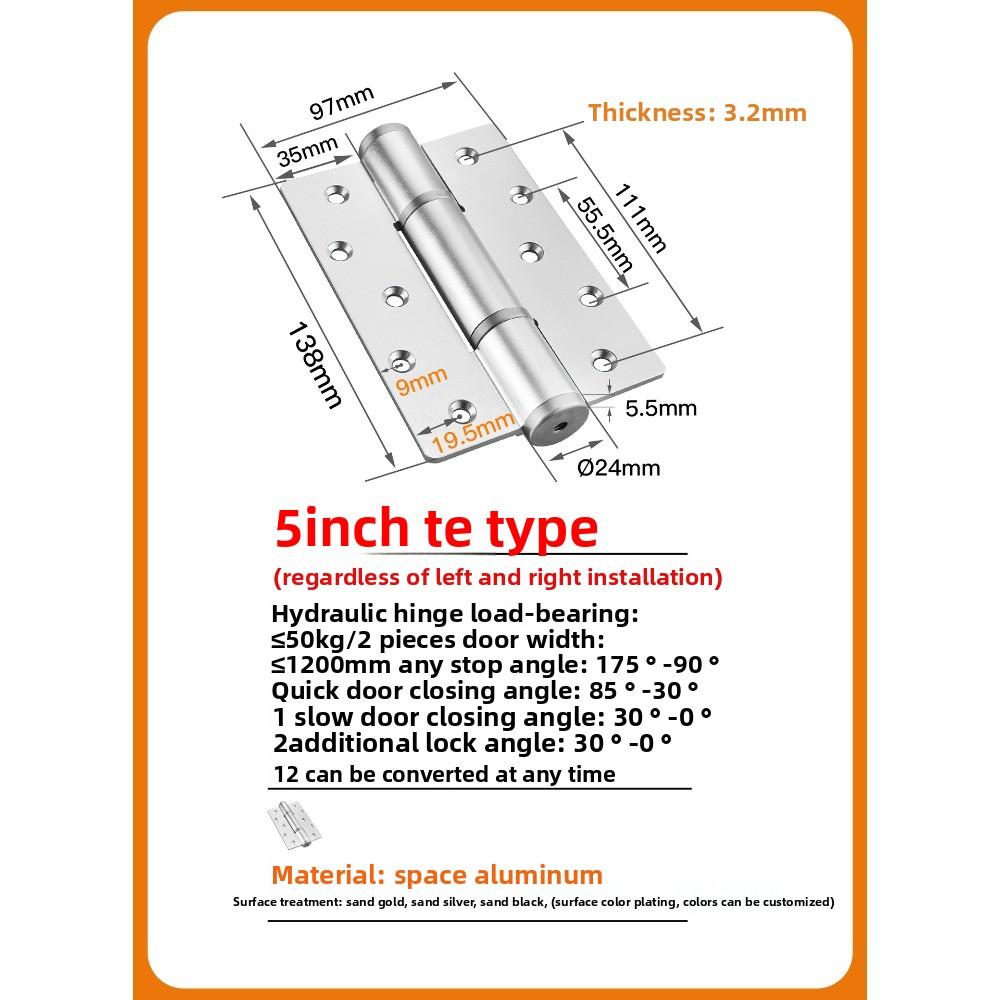 

1PCS Thickened Stainless Steel Folding Hinge, Heavy Duty Wooden Door Hinge, 4-inch 5-inch Folding Hardware Accessories
