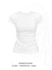 Damen Slim Fit Rundhals Kurzarm T-Shirt - Sommer 2026 Vielseitiges Basic Top