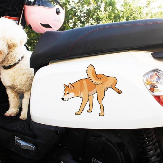 Dog Peeing Stickers Cute Animal Car Sticker Waterproof PVC Car Decal for Cars Trucks Windows Walls Laptops