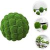 Durable Artificial Moss Ball Eternal Life Flocking Green Ball Faux Green Plants  Home Garden