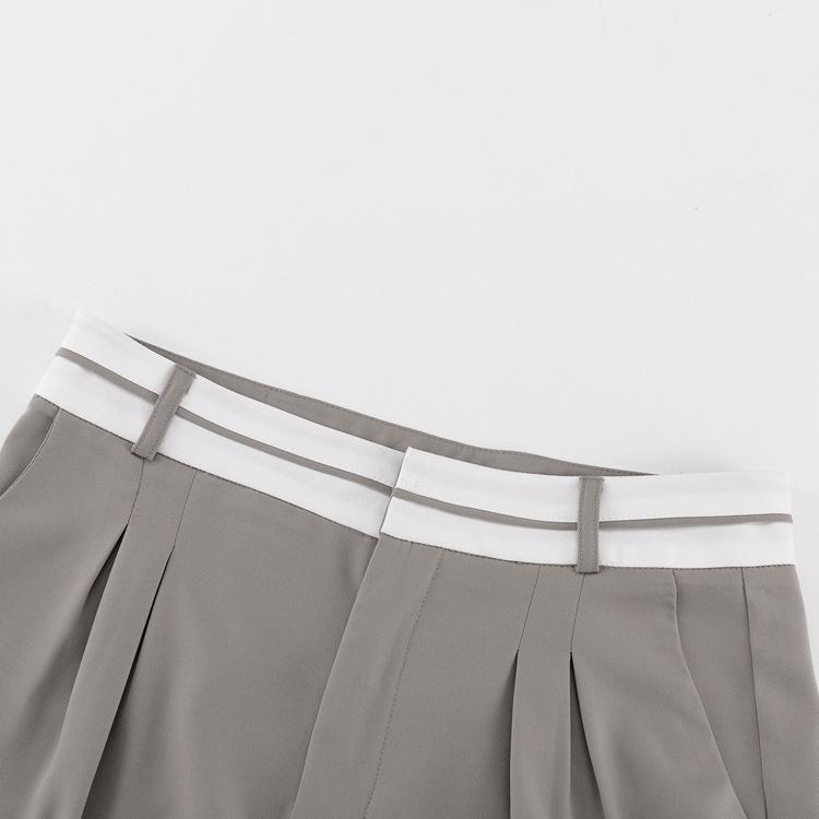 2022 European & American Autumn Slim Solid Color Casual Trousers - Niche Design