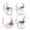 Realistic White Reindeer Ornament Durable White Reindeer Figurine Ornament For Christmas Window And Table Display