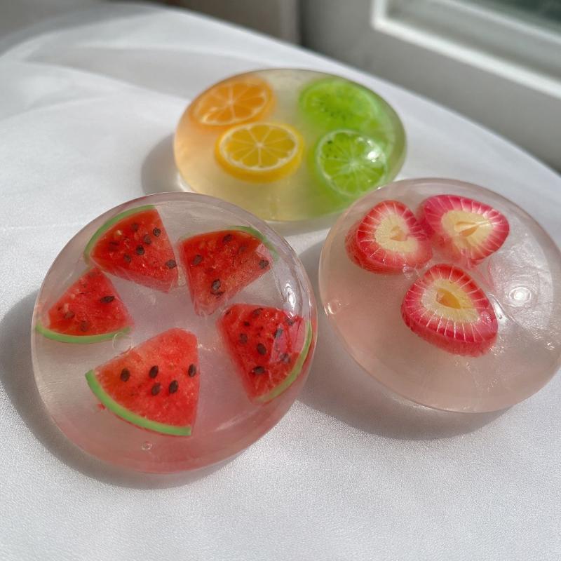 Moldable No Rebound Stress Ball Coconut Oil Scented Fruit Jelly Fidget Toy for Anxiety Sensory Calming