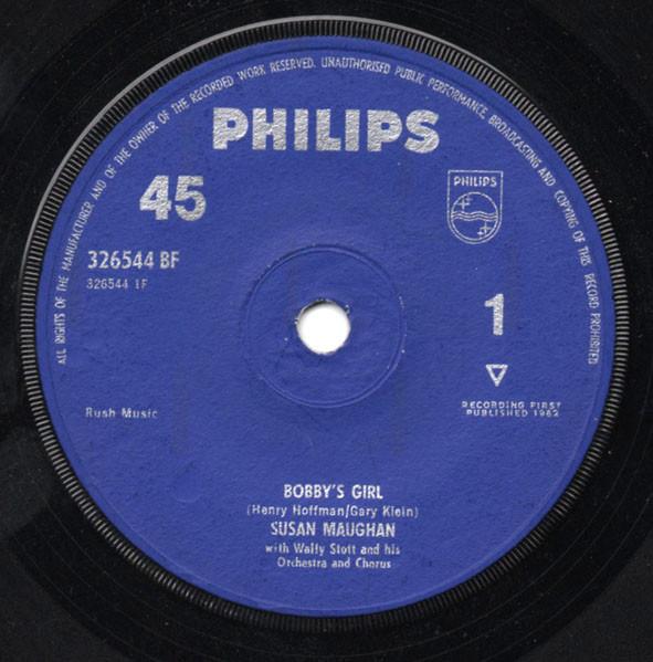 7inch Record SUSAN MAUGHAN WALLY STOTTHIS ORCH  Bobbys Girl 326544BF PHILIPS 1962 UK Pop Used