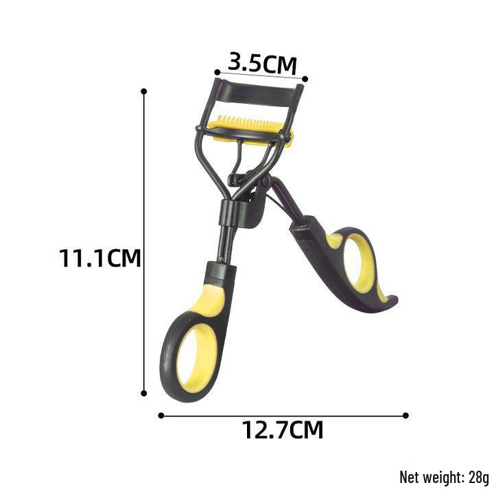 Sunflower Portable Eyelash Curler with Comb - Natural Curling & No Pinching, Beginner-Friendly, Wide Angle Clip.