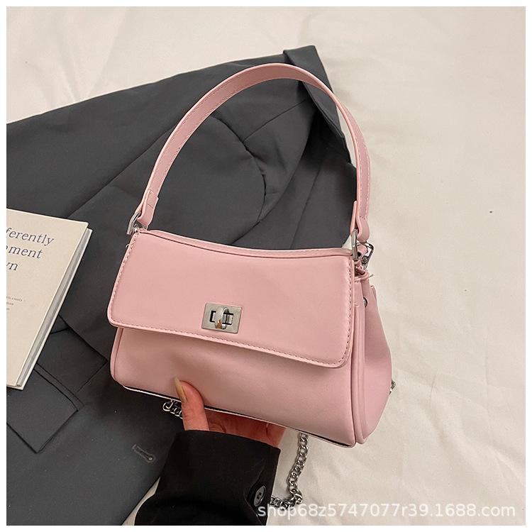 Fashion High-end Handbag Bag Women's 2025 New Texture Chain Shoulder Messenger Bag Casual Simple Small Square Bag