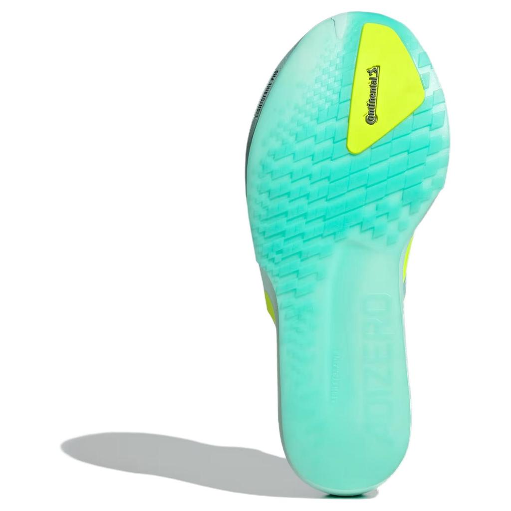 New Adidas Adizero Adios 9 Abrasion Resistant Low Top Casual Running Shoes Women's Green Yellow JH5245