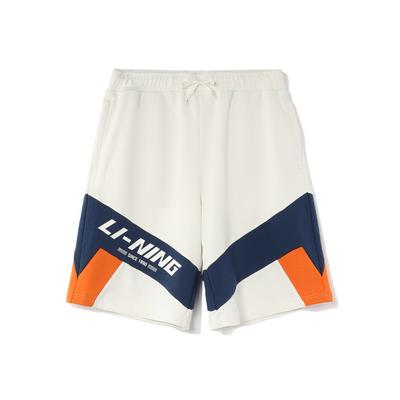 Sport Fashion Series Letter Print Color Block Casual Shorts Men Shorts Off-White AKSR569-1