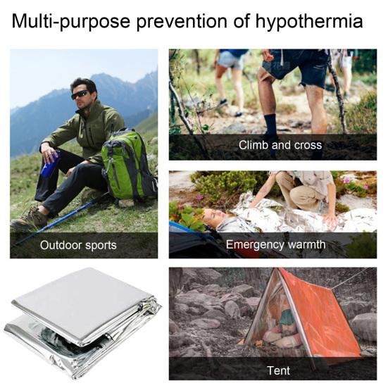 1/10Pcs Outdoor Survival Blanket Waterproof Portable Emergency Thermal Blanket Cold Weather Outdoor Camping Backpacking Hiking Insulated Space Blanket