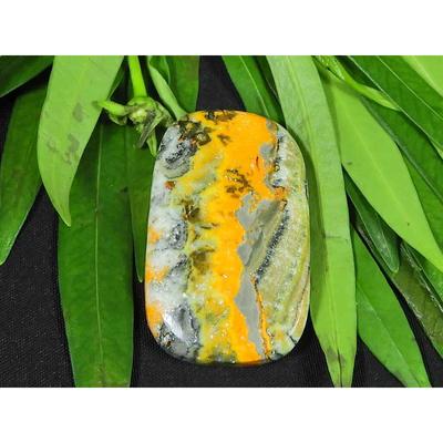 Natural Yellow Bumblebee Jasper 22X36MM Octagon Cabochon Loose Gemstone 49Cts SK-3712