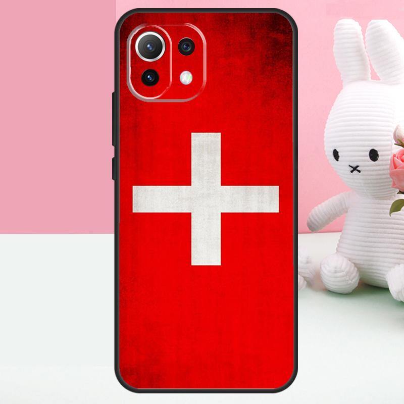 Switzerland Swiss Flag Case For Xiaomi 14 15 Ultra 15T 13T 14T 17 Pro Max POCO F8 Ultra X7 X5 X6 Pro F5 F6 F7 Funda