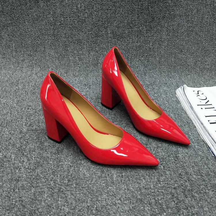 Fashion Beige High Heels Chunky Sandals Brief Pumps Bridal Shoes Clogs for Women Shallow Mouth Pointed Wedge 12cm Block Sweet Spring Bri