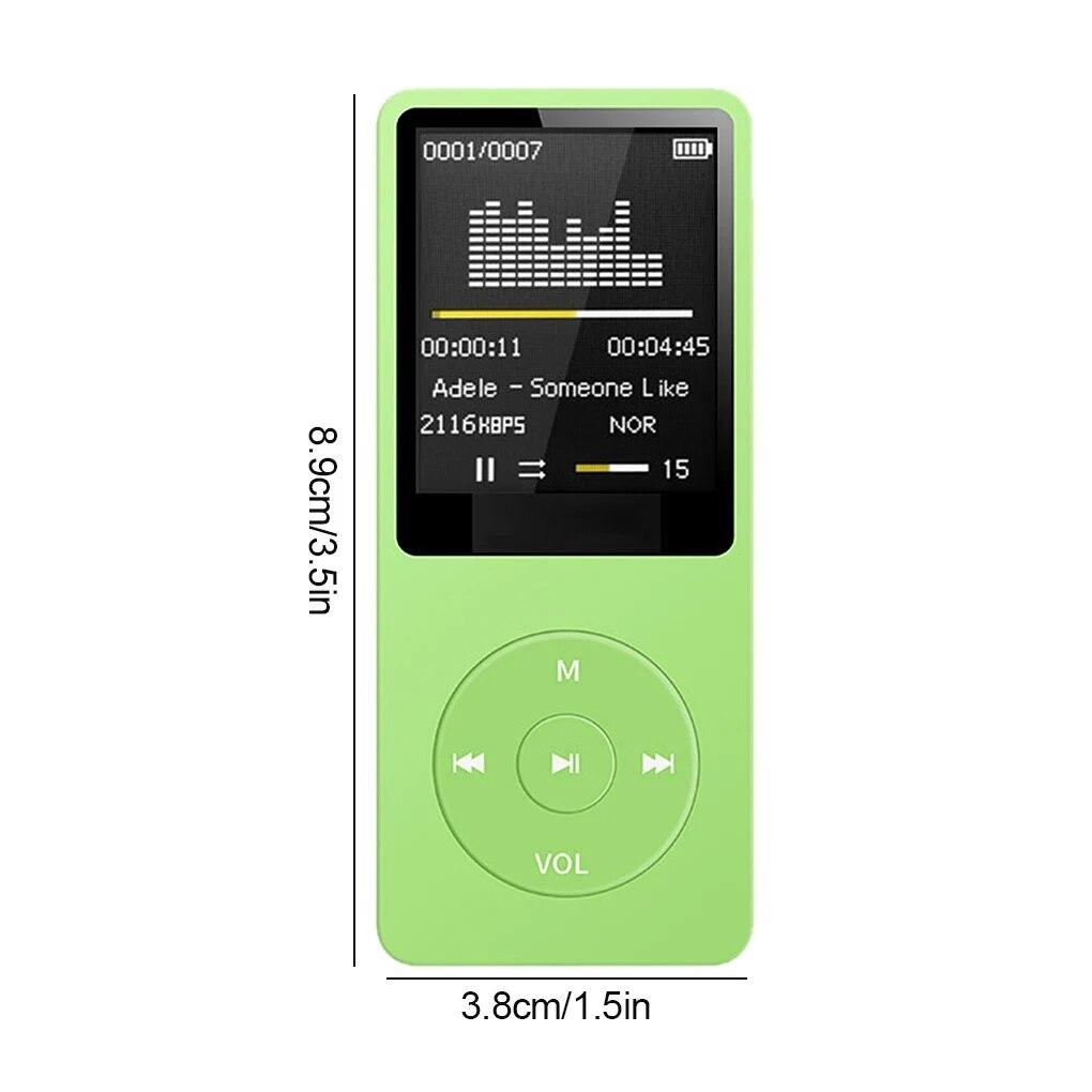 MP3 Player USB Record 1.8inch Screen Media Lossless Portable Sports Music Player