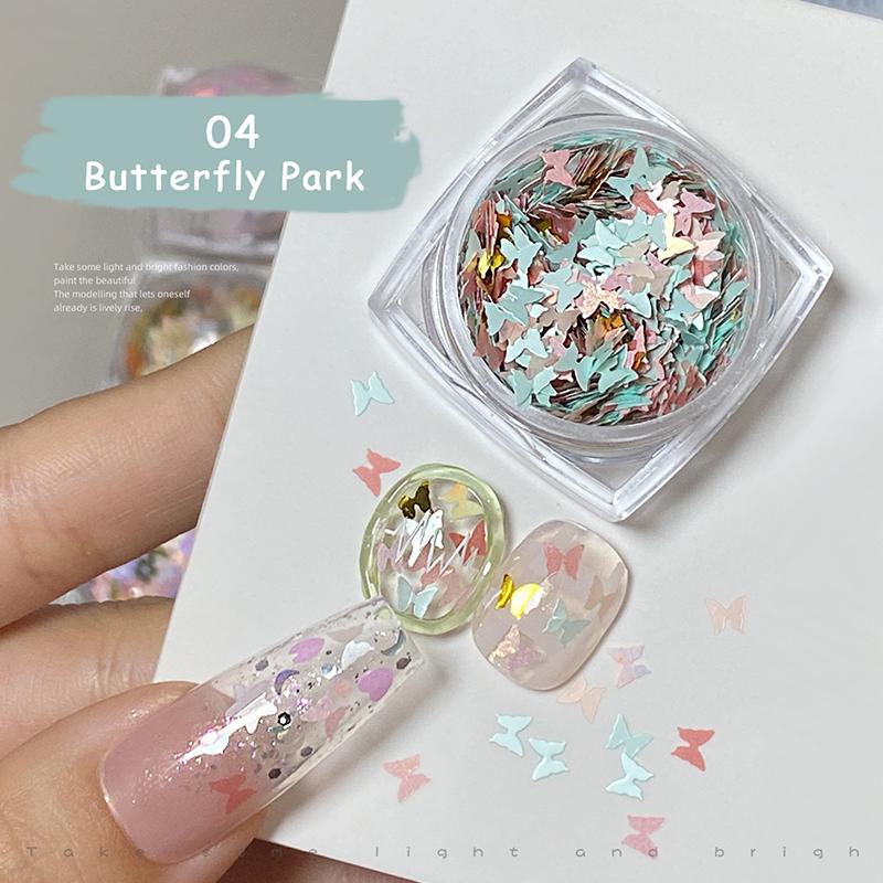Nail Art Sequins Six Shapes Glitter Sweet Girl Accessories Manicure Supplies Colorful Sticker Make Up Diy Decals Decoration