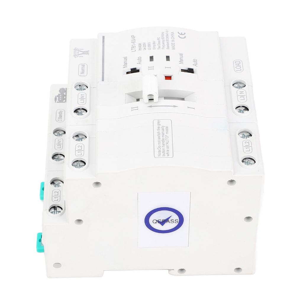 Double Power Transfer , Automatic 40A 4P Uninterruptible Power Transfer for Generator, Manual Transfer , DIN Rail Mounting