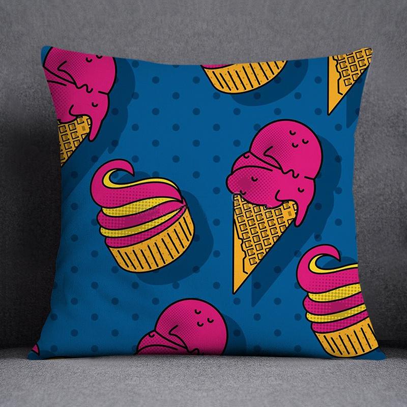 Painted Characters Collection Home Decor Pillowcases Square   Office Furnishings