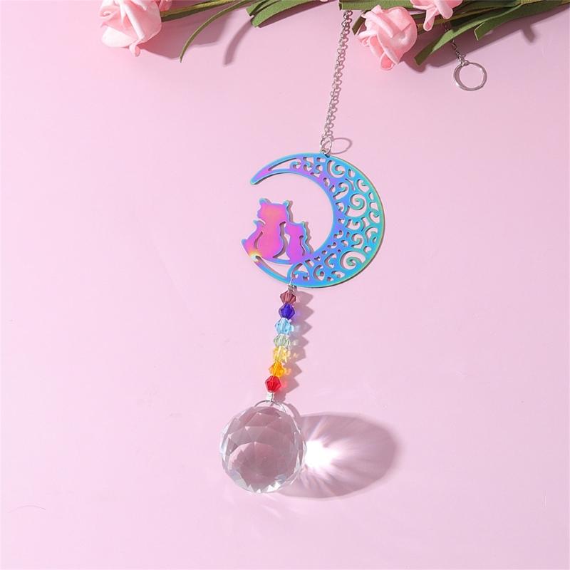 Sparkling Crystal Wind Chimes Crystals Sun Catchers Delicate Pendant for Window Wall Display Decors Car Charm Hangers