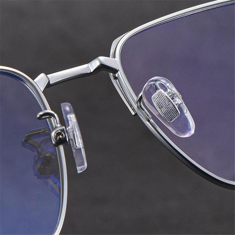 Metal Sun Photochromic Gray Square Shape Eyeglasses Full Frame Multifocal Progressive Prescription Lens Spectacles