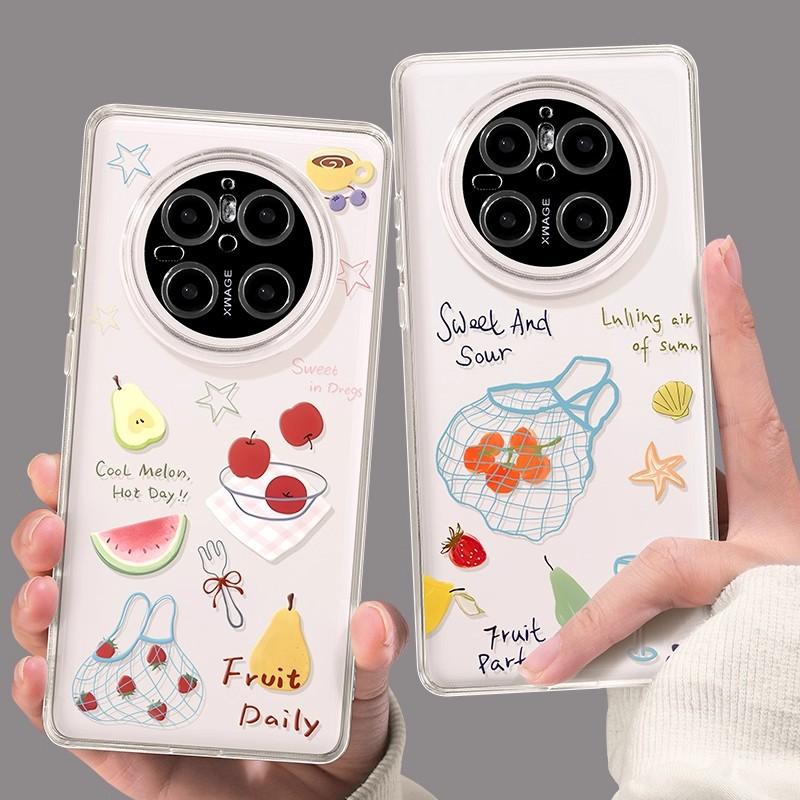 A Bag of Tomatoes Is Suitable for Huawei Mate70pro Transparent 60 Sets of 50 Fresh 40plus30 Cute Soft Phone Case