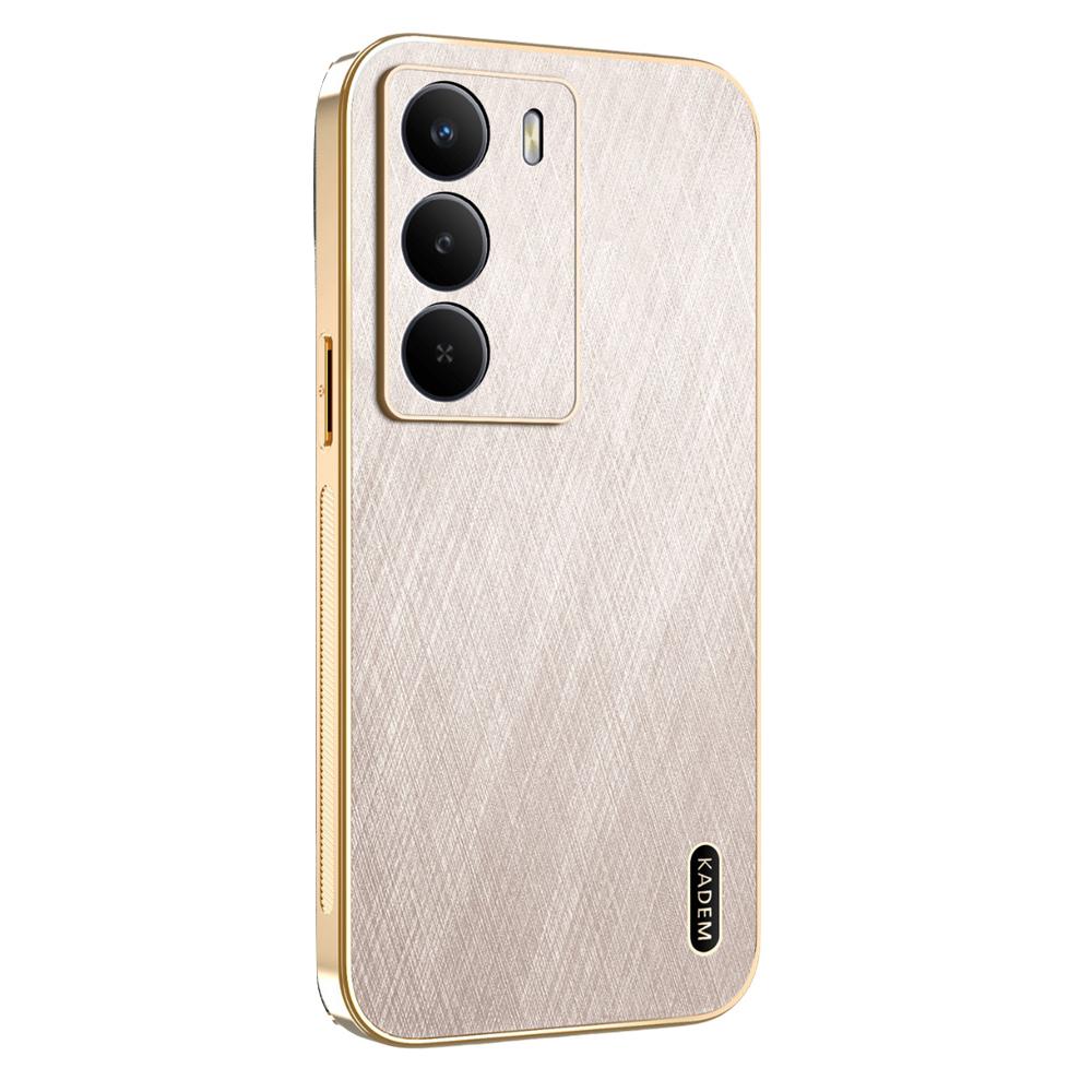 For Realme V70 5G/C73 4G Case Electroplating Silk Texture PU+TPU Phone Back Cover