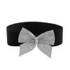 Fashion Waist Cincher Elastic Corset Belt Rhinestones Bowknot Waist Girdle Wide Belt for Theme Event and Various Outfit