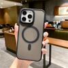Frosted Translucent Magnetic For Magsafe Case For iPhone 15 14 13 12 11 Pro Plus Max Wireless Charge Solid Armor Bumper Matte Cover