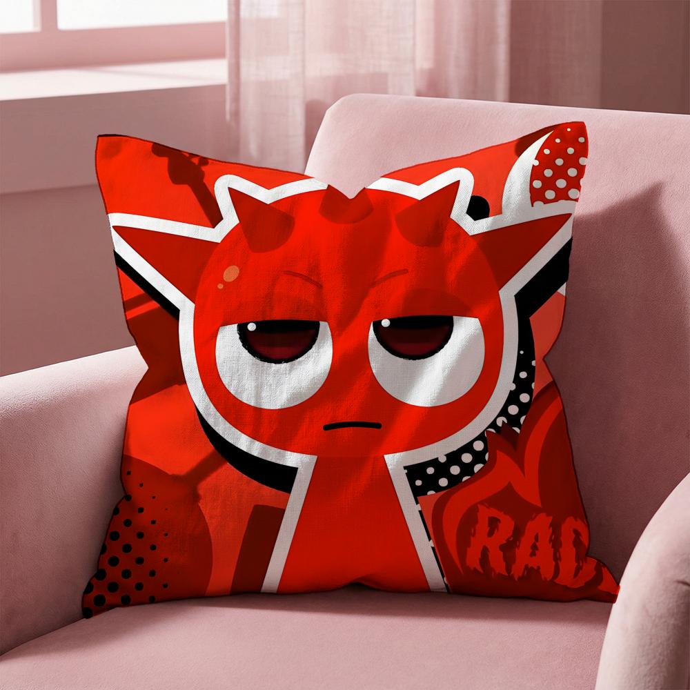 S-Sprunki BRAND Kissenbezug Mehrzweck-Kissenbezug für Zuhause & Auto - Wendbar, Weich & Langlebig für den täglichen Gebrauch