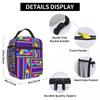 Carnival Shards Mosaics Mardi Gras Masquerade Insulated Lunch Bag for Women Children Leakproof Food Boxes Thermal Lunch Box Tote