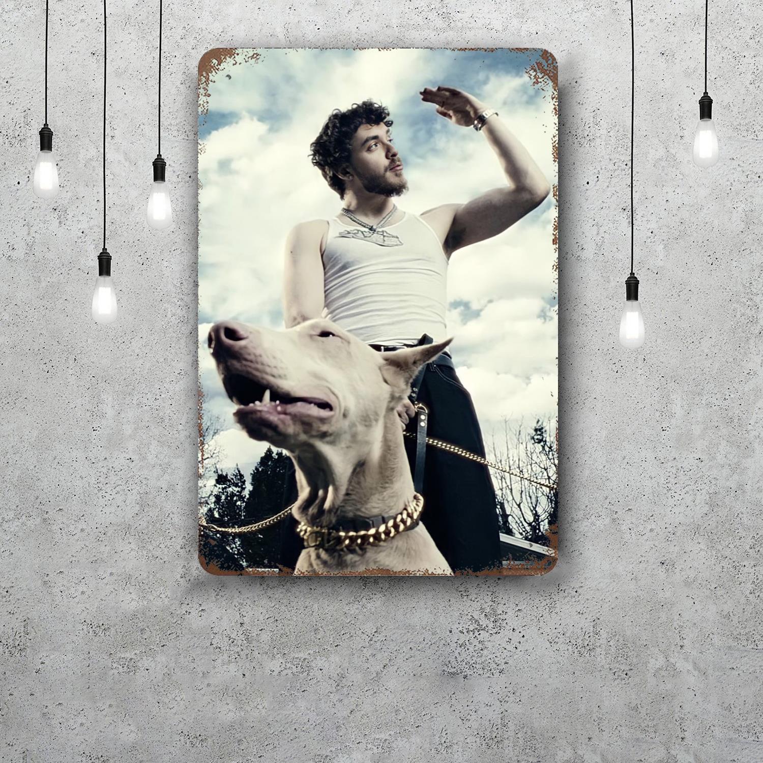 

jack harlow Classic Poster Rusty Metal Plaque Retro Decorative Plate Bar Man Cave Garage Club Metal Sign Wall Decoration 20x30cm（7.8x11.8inch）