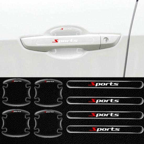 8Pcs Car Door Handle Bowl Anti-Scratch Cover Guard Protector Stickers Clear