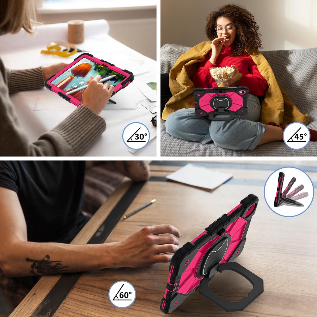 360 Rotating Handle Grip Case For Samsung Galaxy Tab S11 2025 11.0 inch SM-X730 SM-X736B Hybrid Stand Cover With Shoulder Strap