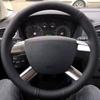 Car Steering Wheel Cover For Ford Focus 2 2005-2011 Kuga 2008-2011 C-Max 2007-2010 Hand Stitched Leather Car Accessories