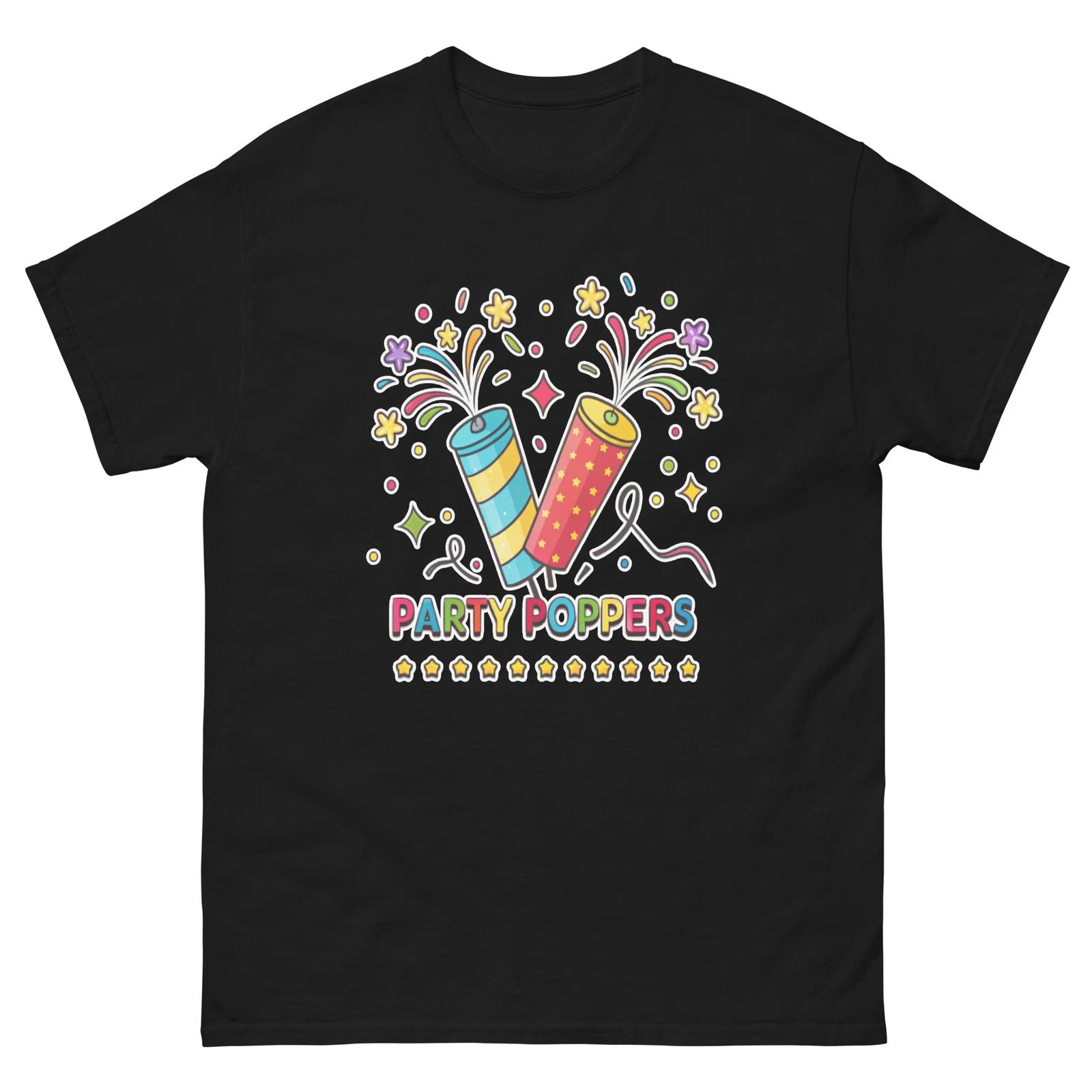 

Party Poppers Party Supplies Items Birthday Event T-Shirt 3XL