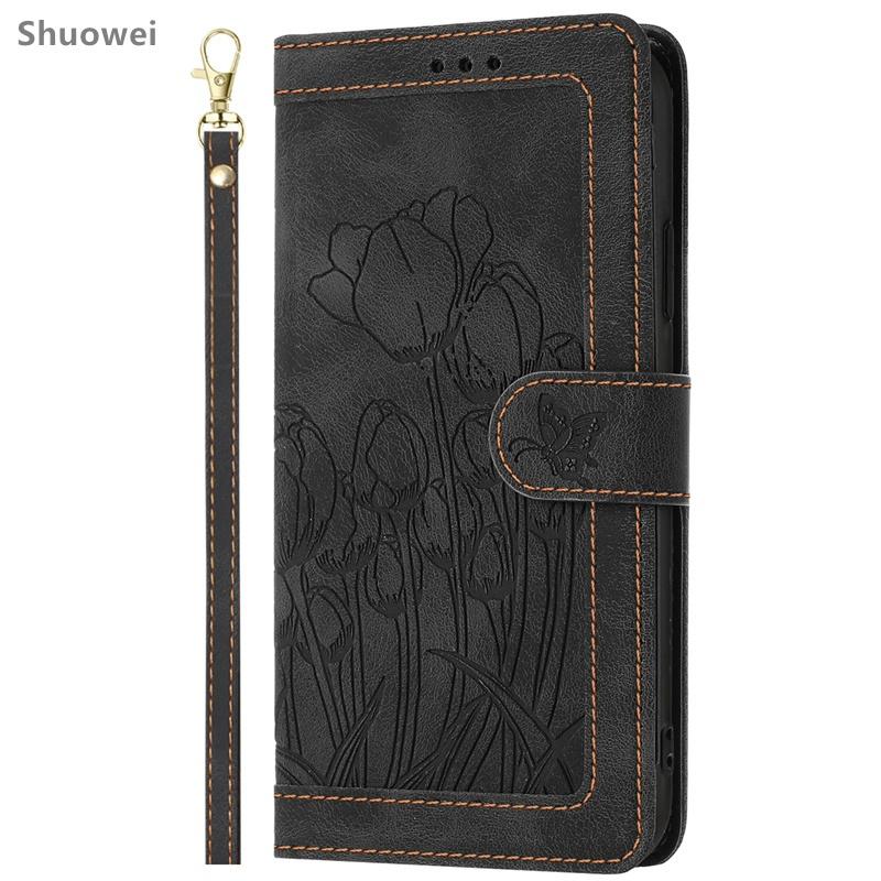 Pro Iphone 13 14 15 16 16E 17 Pro Plus Max SE 4 Pouzdro Peněženka Kožené Vyklápěcí Pouzdro Držák na Karty Kryt