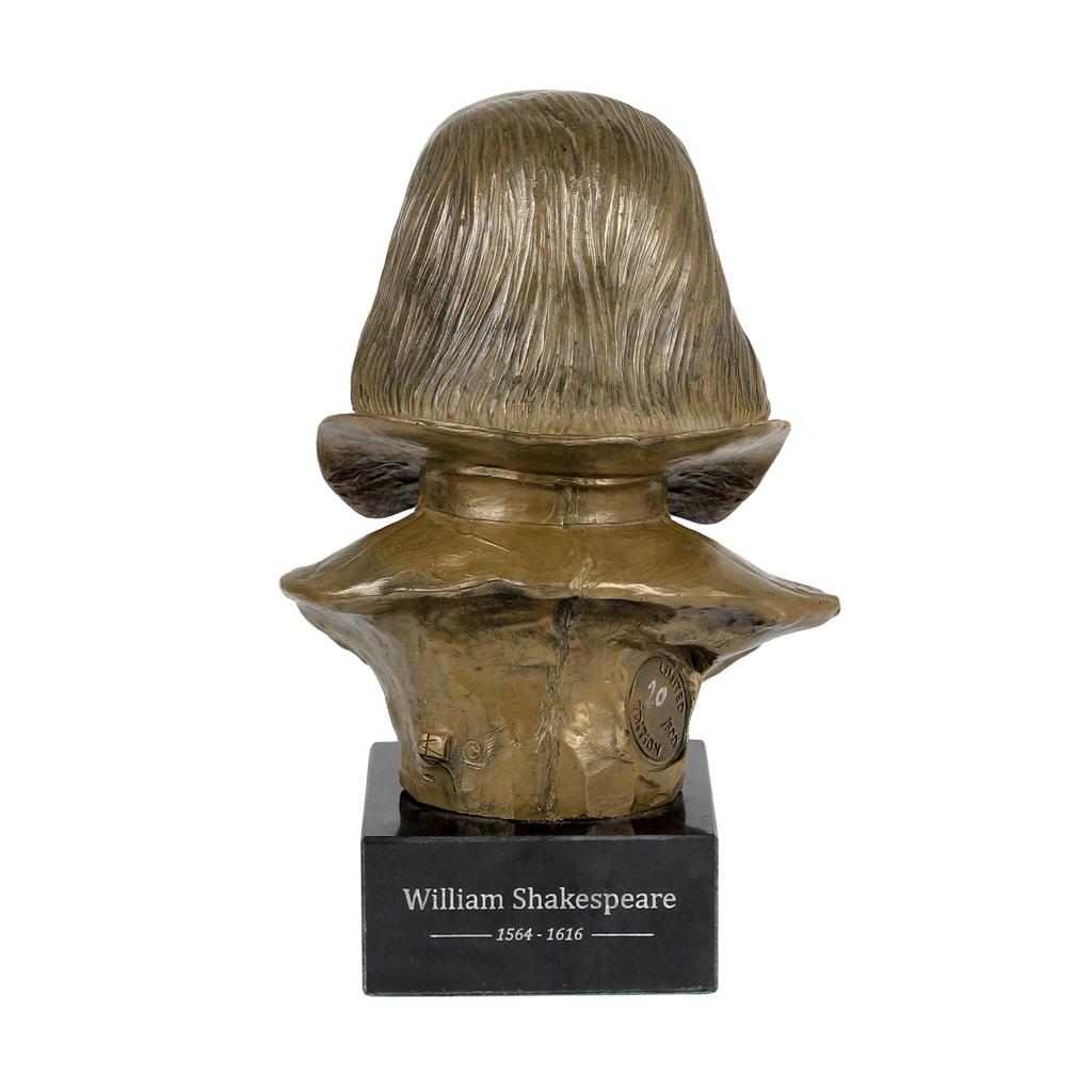 William Shakespeare - marble bust, statuette of a famous person, decoration for office, school, and hotel by the Art-Dog brand