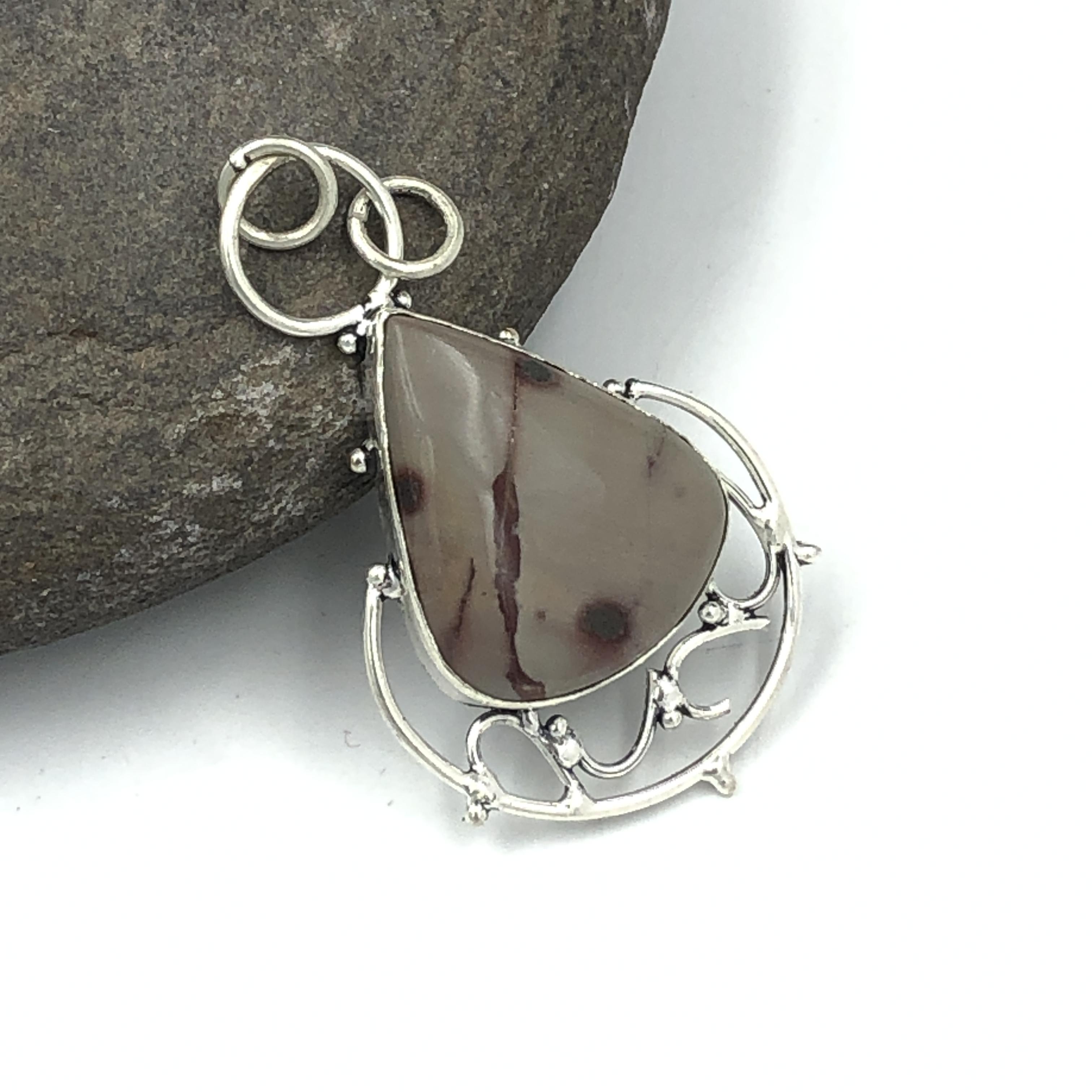 Natural Noreena Jasper Gemstone 925 Sterling Silver Jewelry  Pendant 1.95  AJP-156