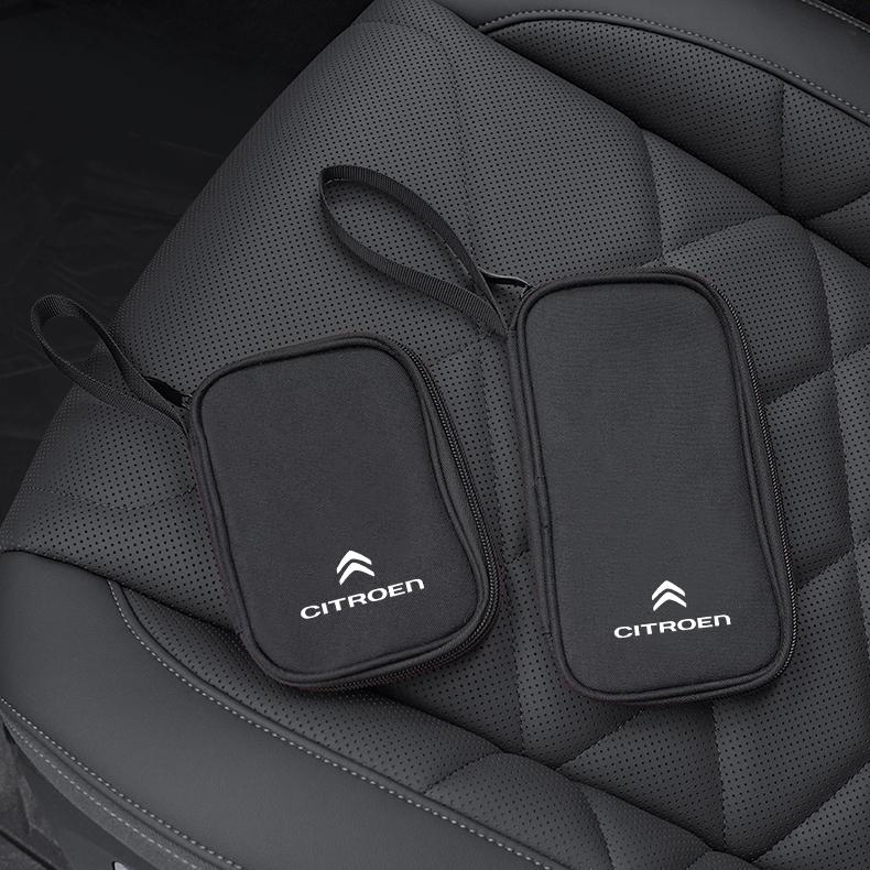Car Styling Storage Bag Key Driver License Cards Organizer For Citroen C3 C5 AIRCROSS C5X C4 Cactus PICASSO e-C3 e-C4 C1 C-Cross